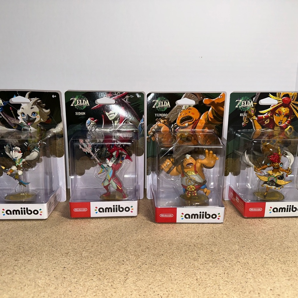 The Legend of Zelda Tears of the Kingdom amiibo Lot - Tulin, Yunobo, Sidon, Riju